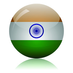 Indian flag glass icon vector illustration