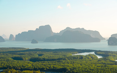 Samed nang chee view point in Phang nga, have many big mountain on the ocean and forest like amazon...