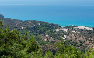 Fototapeta na wymiar Küstenlandschaft im Süden von der Insel Kos Griechenland