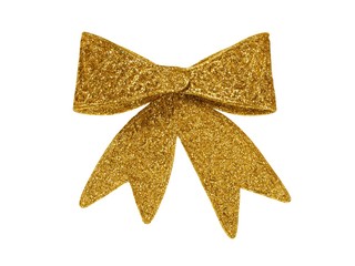 Christmas bow on white