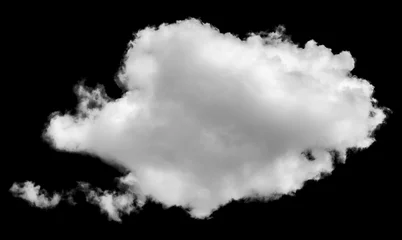 Foto op Canvas Isolated cloud over black © Petkov