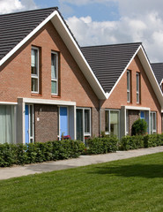 Modern Dutch residential area. Modern architecture.