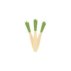 vegetable leek flat style icon