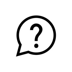 help vector icon, question icon in trendy flat design