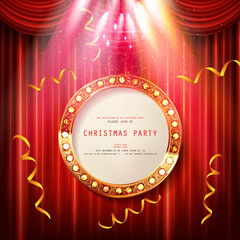 Invitation merry christmas party poster