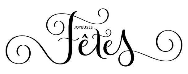 Calligraphie vecteur JOYEUSES FETES
