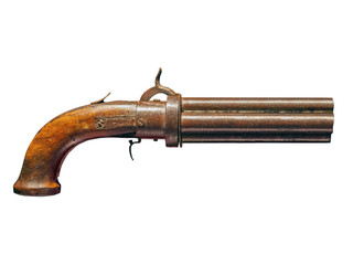 An old multi-barrel capsule pistol.