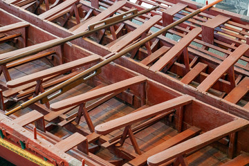  An old wooden galley.