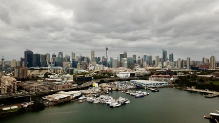 Fototapeta na wymiar Aerial Views of Sydney City and Suburbia