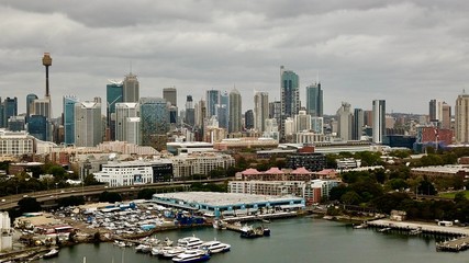 Fototapeta na wymiar Aerial Views of Sydney City and Suburbia