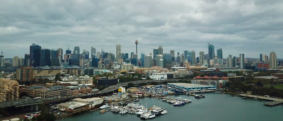 Obraz na płótnie Canvas Aerial Views of Sydney City and Suburbia