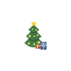 christmas creative icon. flat simple illustration. From christmas icons collection. Isolated christmas sign on white background