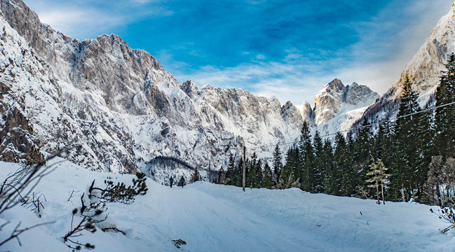 Snowy Tamar Valley In Slovenia