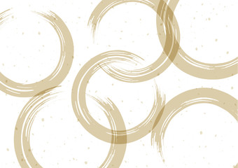 丸い筆の和柄白