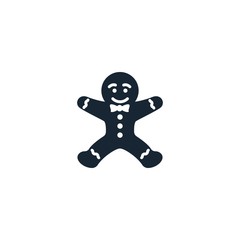 gingerbread man creative icon. filled simple illustration. From Christmas icons collection. Isolated gingerbread man sign on white background