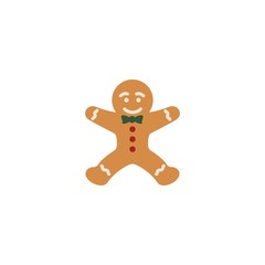 gingerbread man creative icon. flat simple illustration. From christmas icons collection. Isolated gingerbread man sign on white background