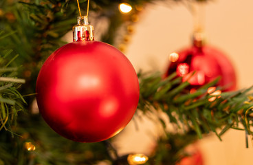 christmas ball on tree