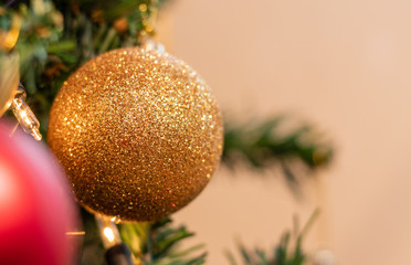golden christmas tree decoration
