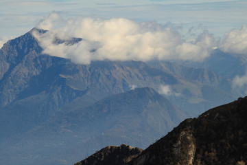 Blick zum Gipfel des Monte Legnone