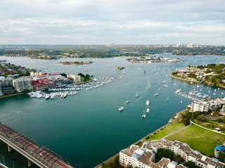 Fototapeta na wymiar Aerial Views of Sydney