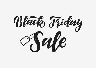 Naklejka premium Black friday sale hand drawn lettering