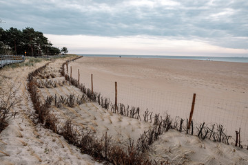 Dunes on the beach in Hel