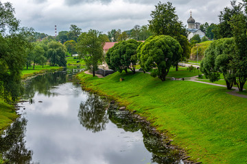 Pskov, Park in the floodplain of the Pskova river