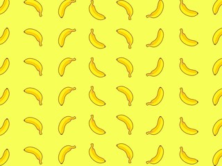 healthy cute sweet banana fruit pattern wallpaper vector design