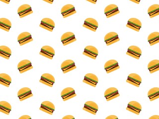 delicious burger pattern for wallpaper decoration vector logo design