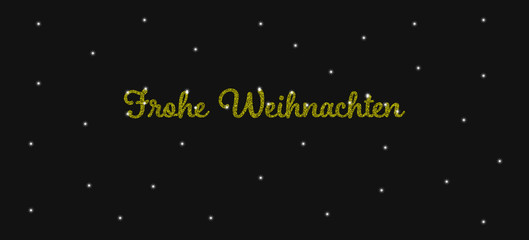 Frohe Weihnachten- schwarzer Hintergrund, Grußkarte, Header