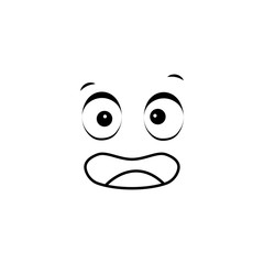 Emoji, laughter icon. Simple line, outline vector of cartoon face icons for ui and ux, website or mobile application