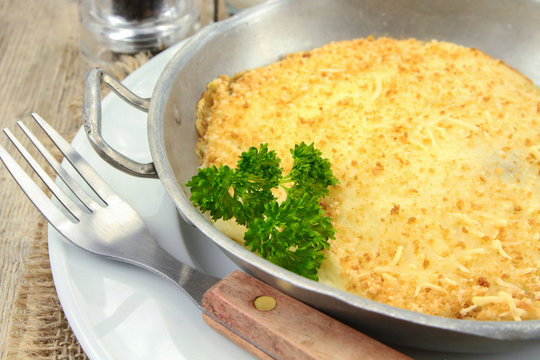 dish of hachis parmentier on a table