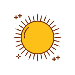 sun hot fill style icon