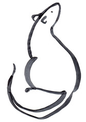 Hand Drawn Rat Chinese New Year Symbol