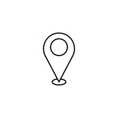 pin pointer location line icon