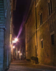 Obraz premium Beautiful Italian street of small old provincial town