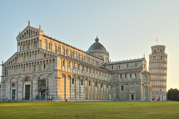 Fototapeta na wymiar Leaning Tower of Pisa in Italy in Autumn