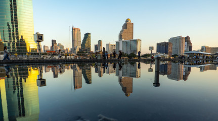 BANGKOK,THAILAND - november 24, 2019: Reflections of Bangkok
