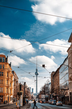 BERLIN, GERMANY-March 11, 2018: Tv tower or Fersehturm. BERLIN, Germany.