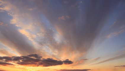 beautiful sky at sunset