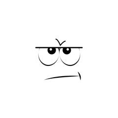 Emoji, angry icon. Simple line, outline vector of cartoon face icons for ui and ux, website or mobile application