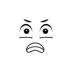 Emoji, sad icon. Simple line, outline vector of cartoon face icons for ui and ux, website or mobile application