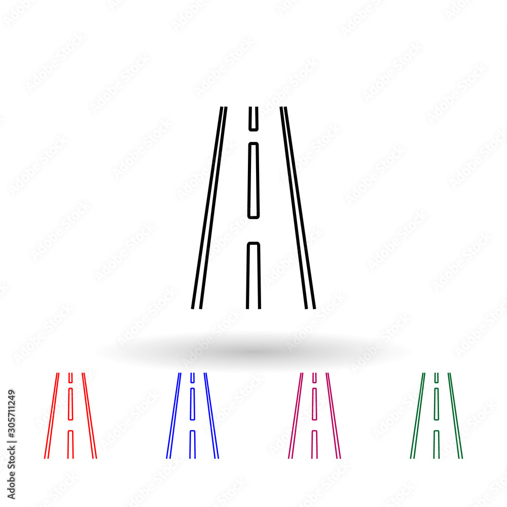 Poster Track multi color icon. Simple thin line, outline vector of navigation icons for ui and ux, website or mobile application