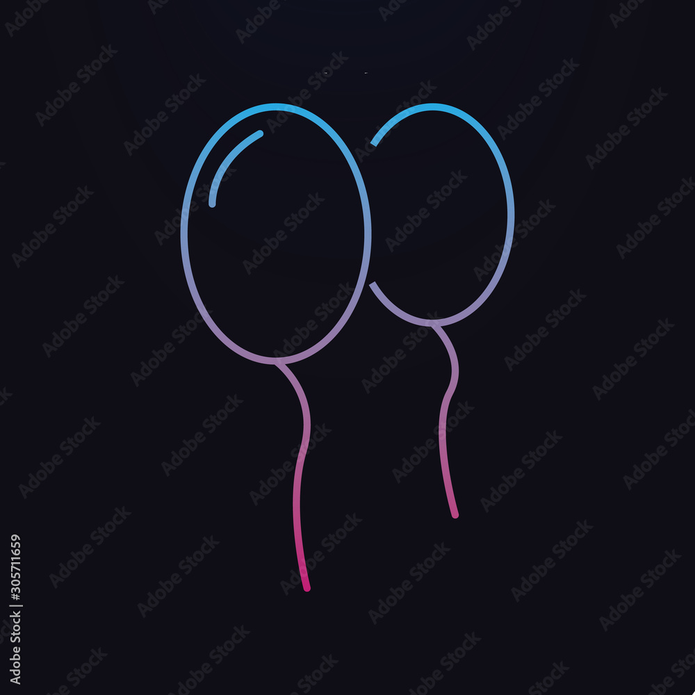 Poster balloon nolan icon. simple thin line, outline vector of party icons for ui and ux, website or mobile