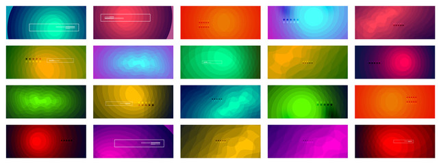 Set of abstract color gradient fluid design backgrounds. Blend effects. Vector Illustrations For Wallpaper, Banner, Background, Card, Book Illustration, landing page
