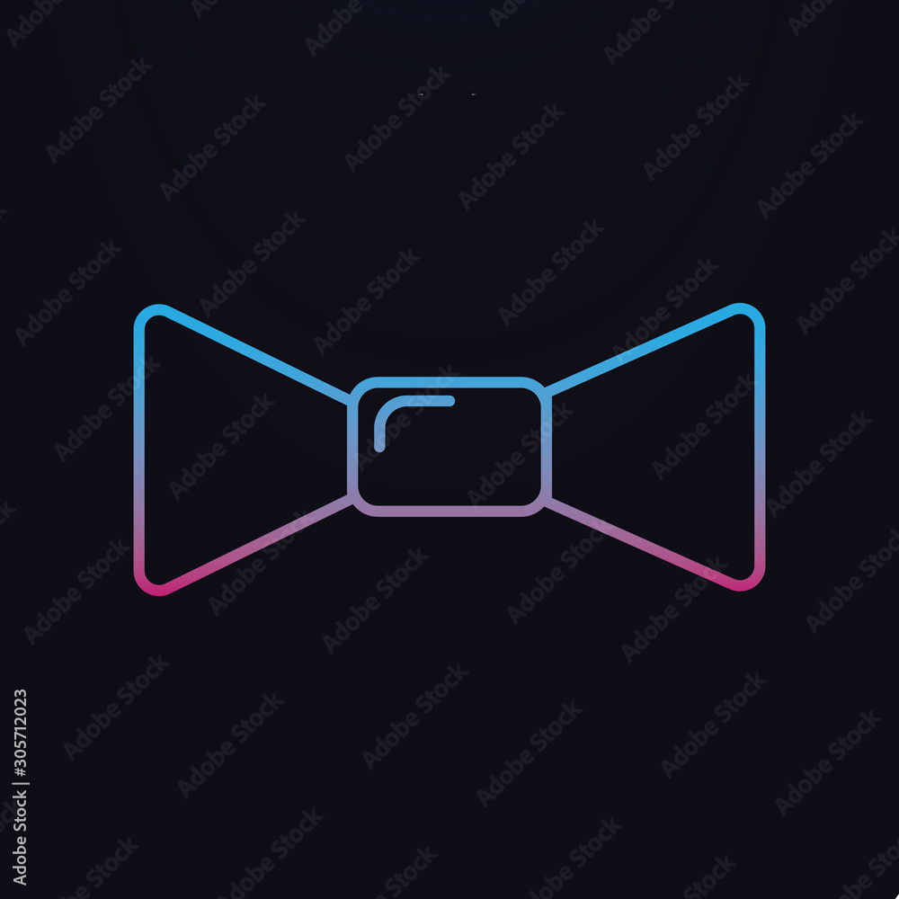 Poster butterfly tie nolan icon. simple thin line, outline vector of party icons for ui and ux, website or 
