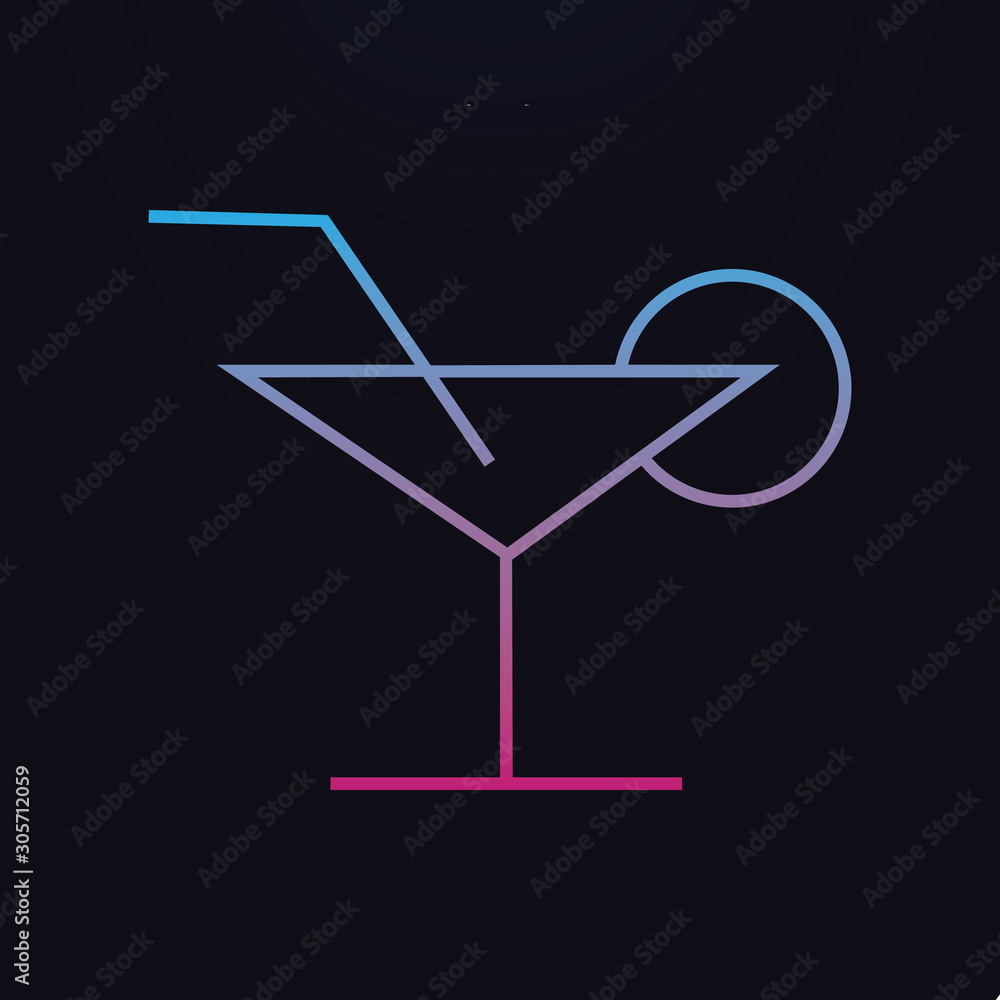 Aufkleber cocktail nolan icon. simple thin line, outline vector of party icons for ui and ux, website or mobil