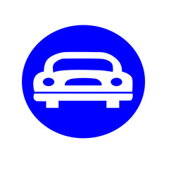 car parking traffic sign, isolated on white background, vector illustration