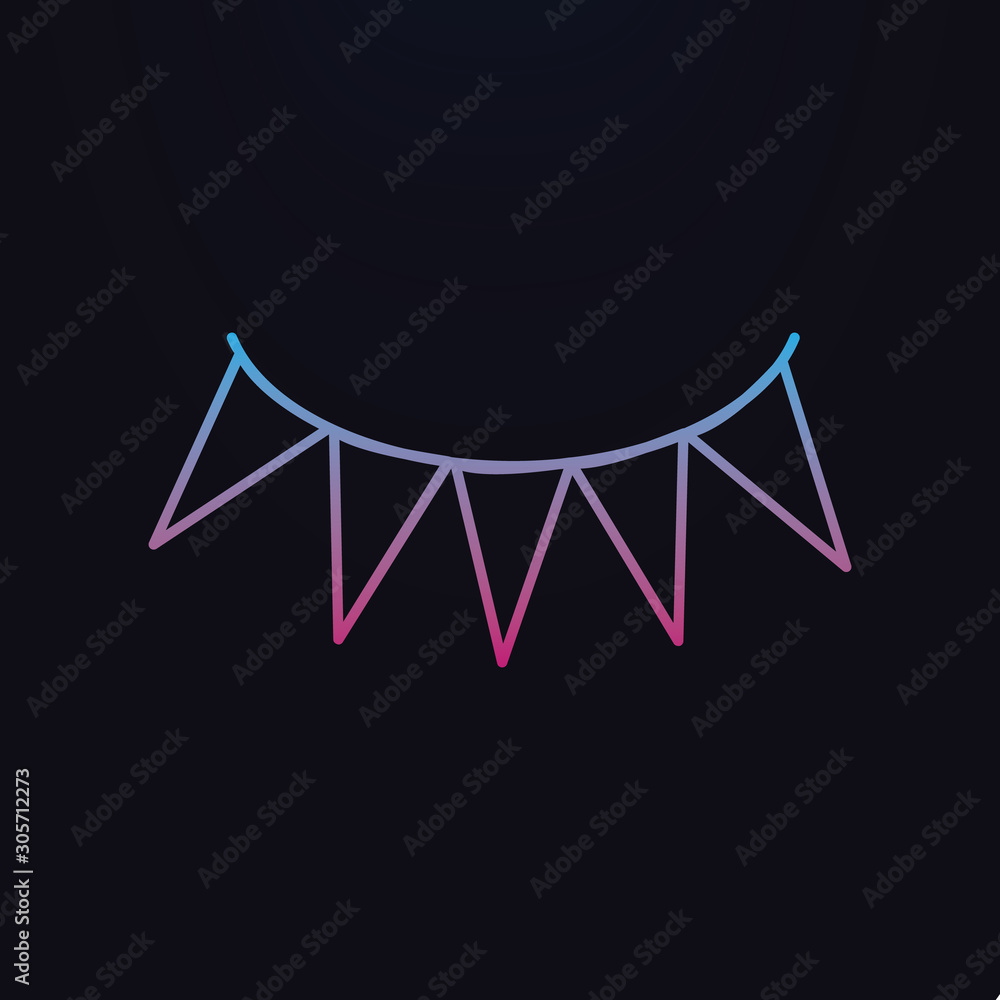 Poster garlands nolan icon. simple thin line, outline vector of party icons for ui and ux, website or mobil