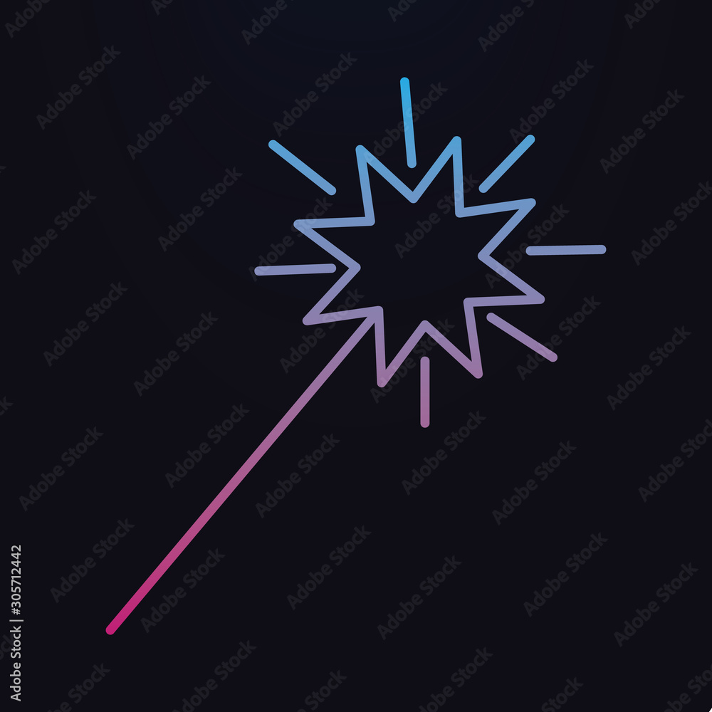 Aufkleber party sparkler nolan icon. simple thin line, outline vector of party icons for ui and ux, website or